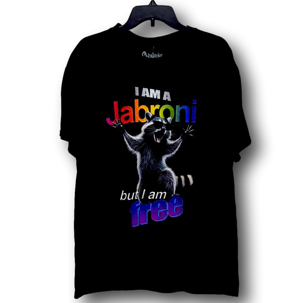 Raccoon "I Am A Jabroni, But I Am Free" Graphic T-Shirt - Size Large - NWT